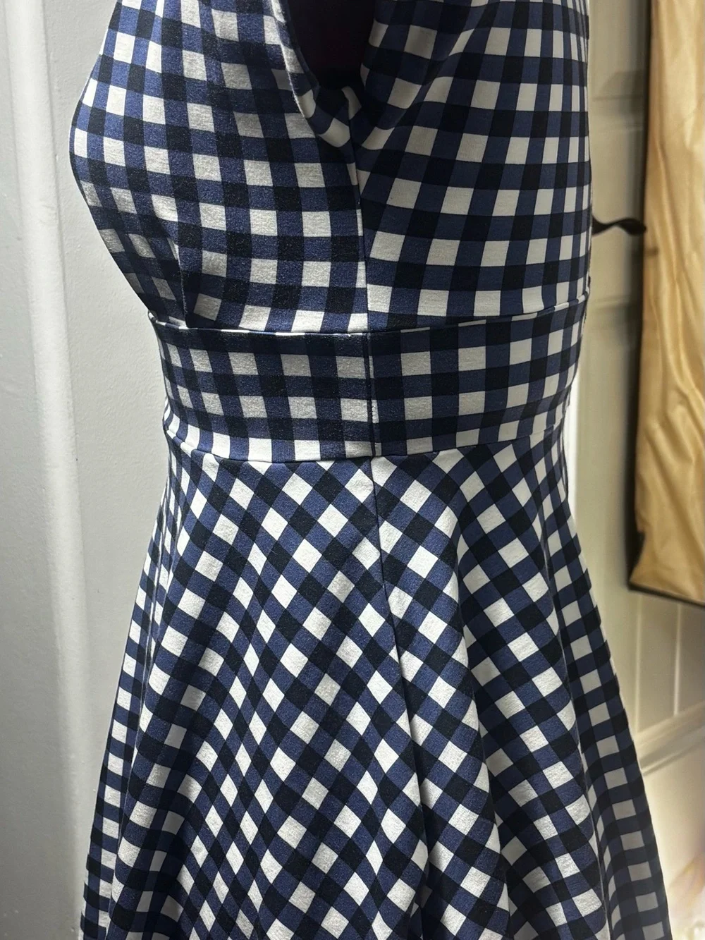 Kate Spade New York Fiorella Gingham Fit & Flare Dress XS